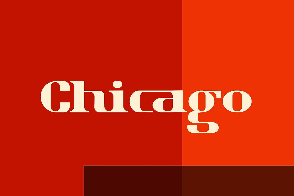Chicago Retro Geometry Font